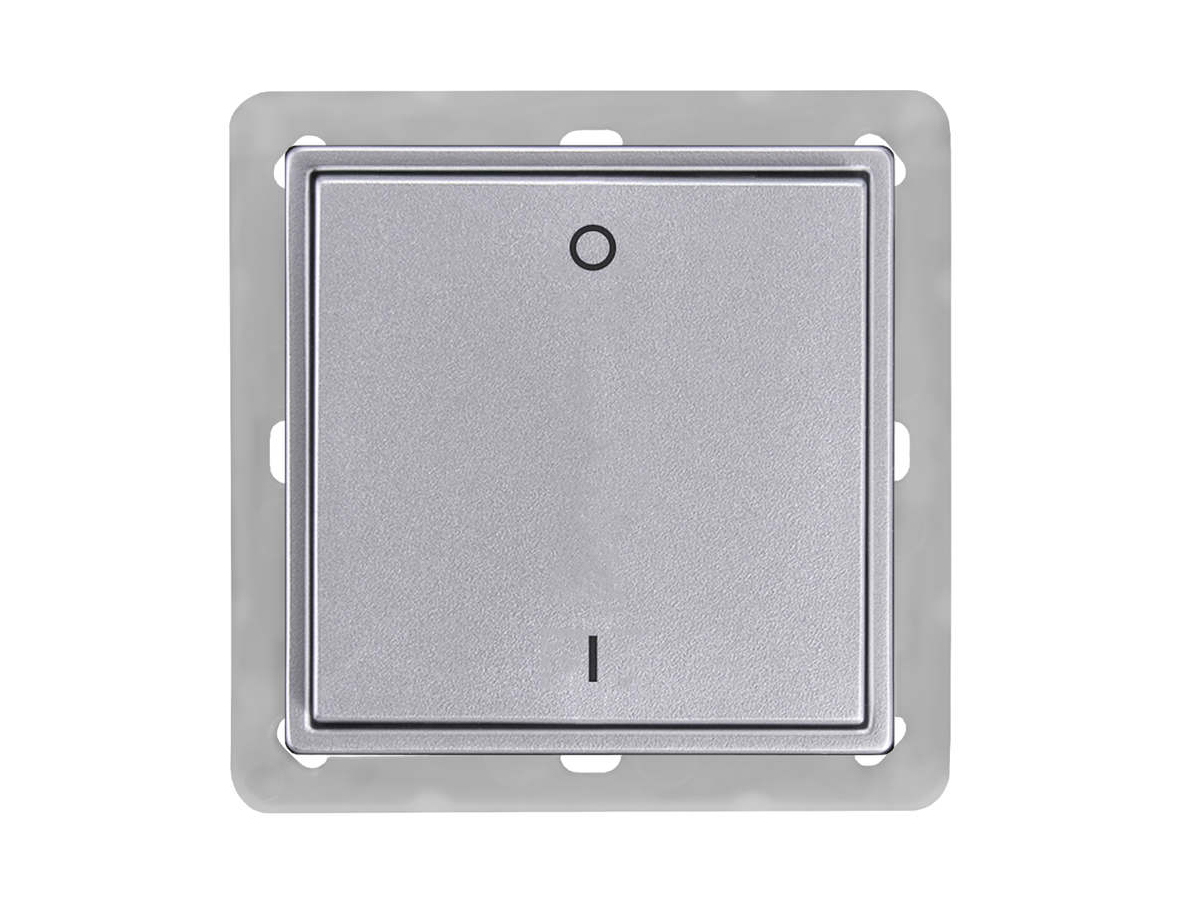 55x55 BLE 2-х канальный выключатель света, JUNG алюминий, без рамки