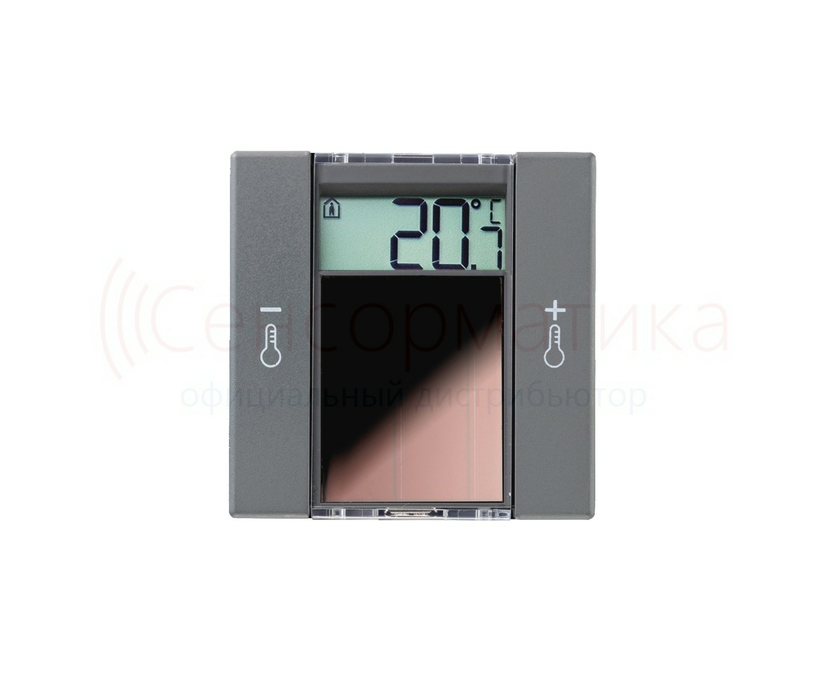 SR06 LCD 2T Беспроводная панель управления (задатчик уставки), антрацит, без рамки
