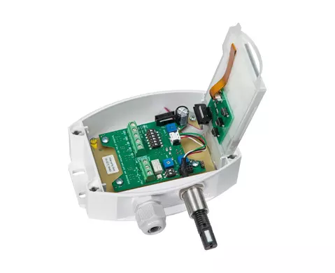 Датчик температуры и влажности AFTF-45-I/W LCD / AFTF-45-U/W LCD с дисплеем, настенный, с герметичным сенсором