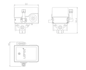 Габаритный чертеж LF15 LEFOO