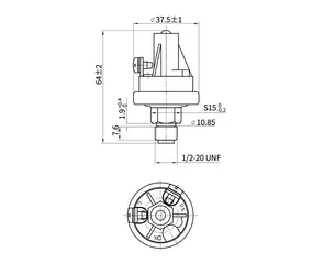 Габаритный чертеж LF20I LEFOO