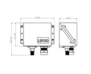 Габаритный чертеж LF55E LEFOO