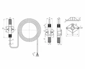 Габаритный чертеж THS-04 и THS-04-Modbus