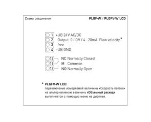 Схема подключения RHEASREG® PLGFV-W LCD